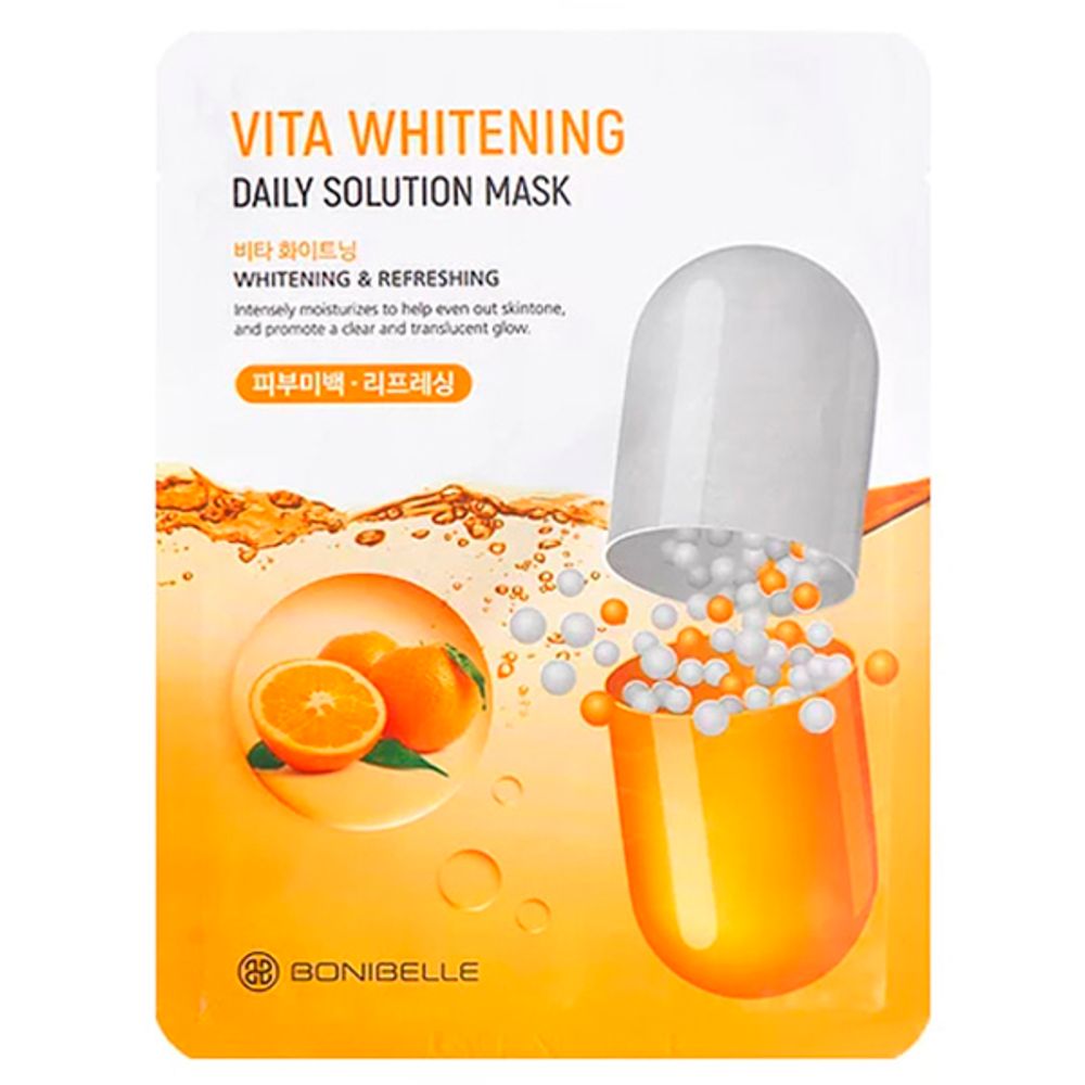 Тканевая маска осветляющая с витамином С BONIBELLE Vita Whitening Daily Solution Mask