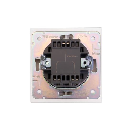 Выключатель STRONG 2 кл проходной (переключатель) 10А с/у жемчуг KRANZ