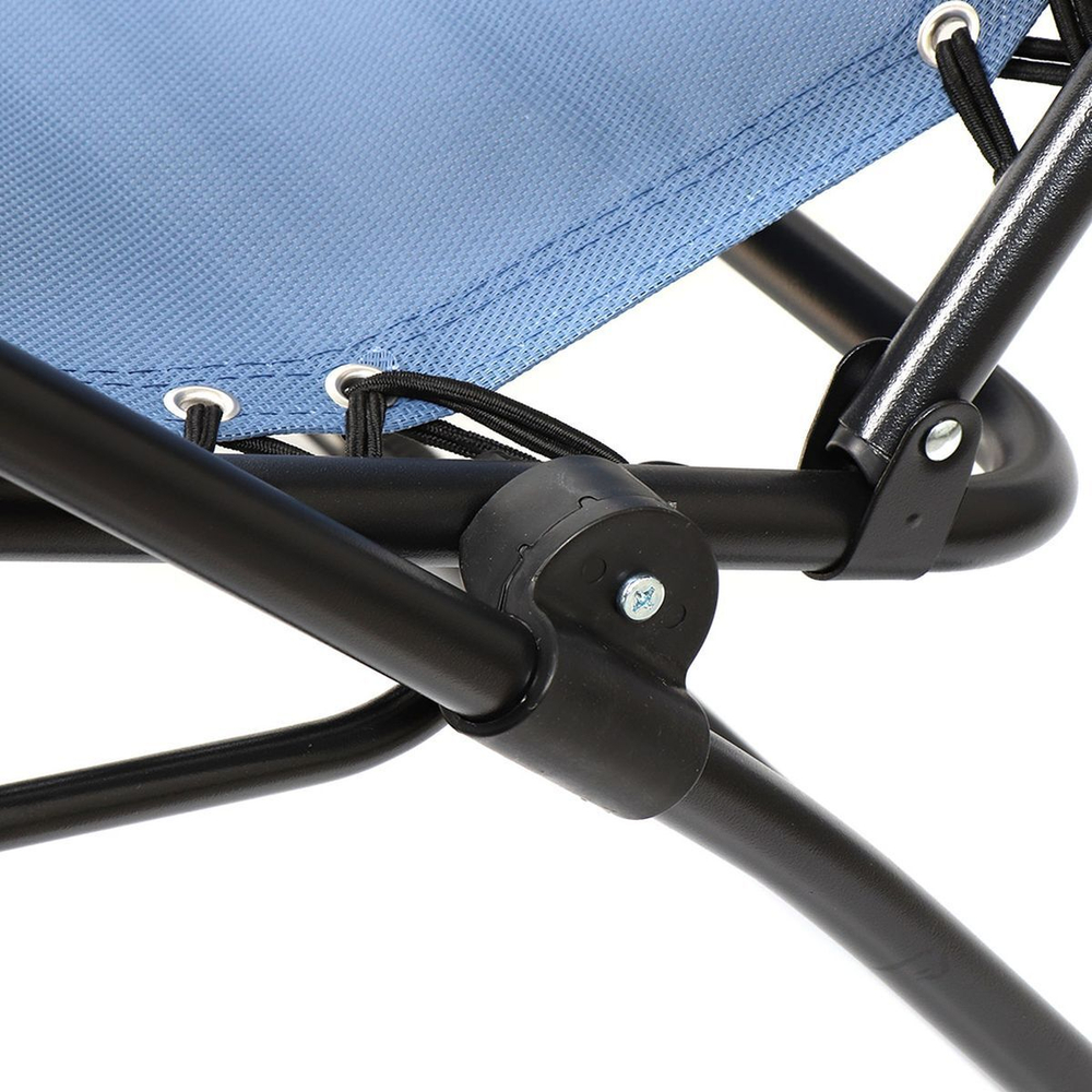 Шезлонг пляжный складной, металл, 165х65х110 см, 100 кг, 2 положения спинки, синий, Green Days