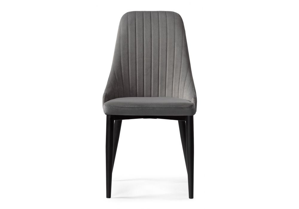 Стул на металлокаркасе Kora dark gray / black