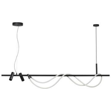 4391/40L HIGHTECH ODL24 263 черный/металл/канат Подвесной св-к с раздельн. вкл IP20 LED 40W 1580Лм 4000K CORDA