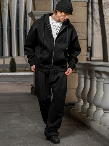 Черные спортивные брюки с защипами Laine