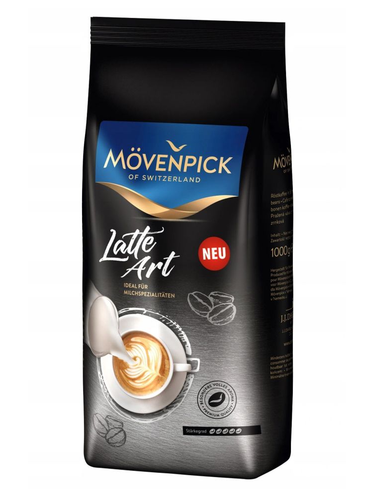 Кофе в зернах Movenpick Latte Art 1000 г, 2 шт