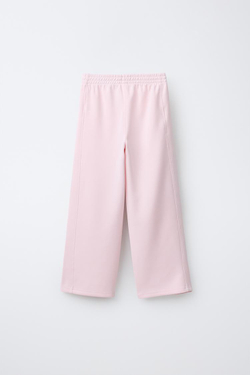 ZARA БРЮКИ WIDE LEG ИЗ МОДАЛА, ПАСТЕЛЬНО-РОЗОВЫЙ