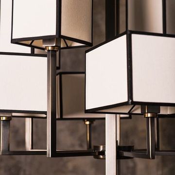 Люстра подвесная 5933/01 LM-8 чёрный Porta Divinare