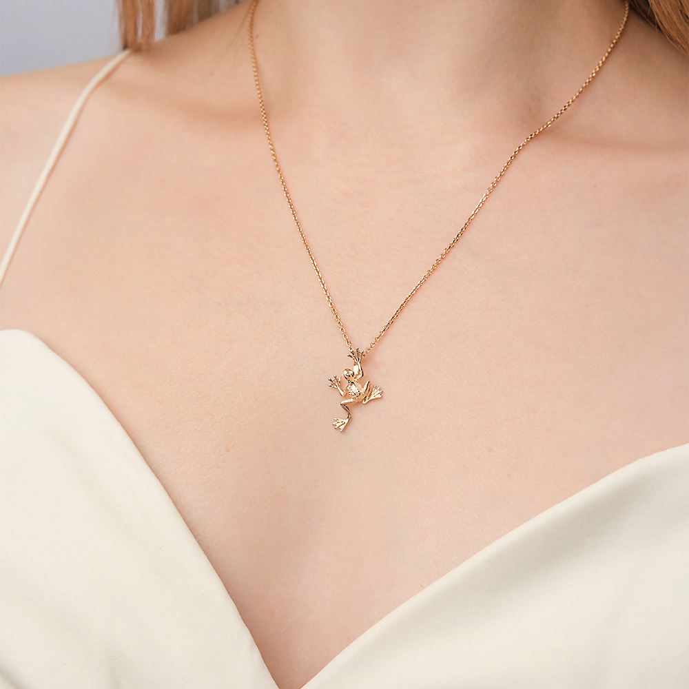 Подвеска «Лягушка» из красного золота