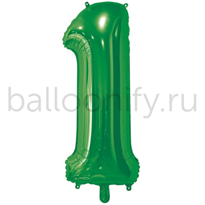 Шар ЦИФРА 1 Green 26" 66 см