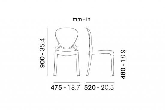 Стул прозрачный фиолетовый Queen Италия PEDRALI