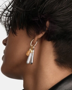 Подвеска Pav Large Drop серебро 925 пробы покрытое золотом