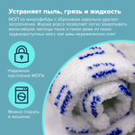 Швабра с флаундером 40 см телескопический черенок 130 см резьба 1 6 см микрофибра/абразив (ТИП К) LAIMA