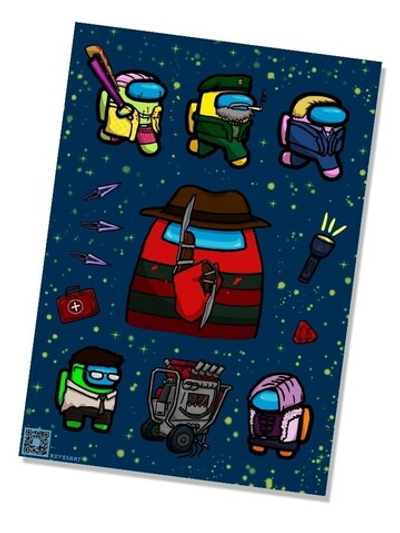 Стикерпак «Among Us. Dead by Daylight»