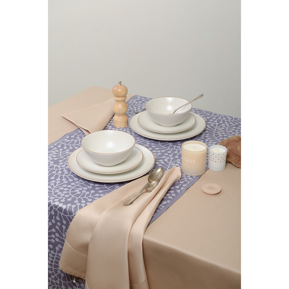 Дорожка из хлопка фиолетово-серого цвета с рисунком Спелая смородина, scandinavian touch, 53х150см