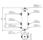 Гидравлический разделитель (гидрострелка) Gidruss GR-250-50