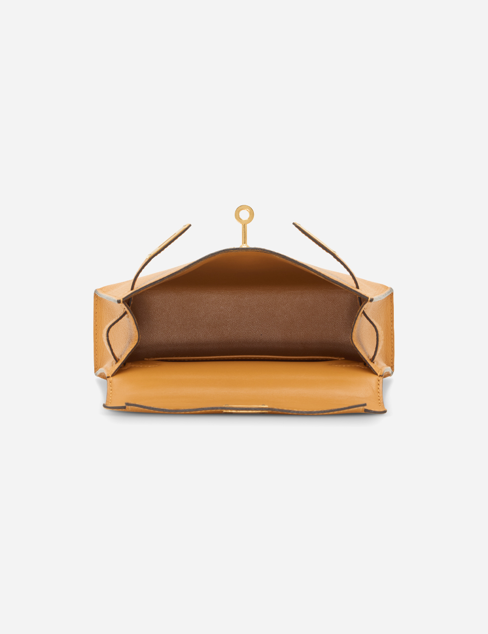 Сумка Hermes Chèvre Mini Kelly 20 Gold Hardware "Moutarde"