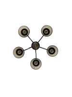 Люстра потолочная FIONA  E27*5*60W черный, бронза