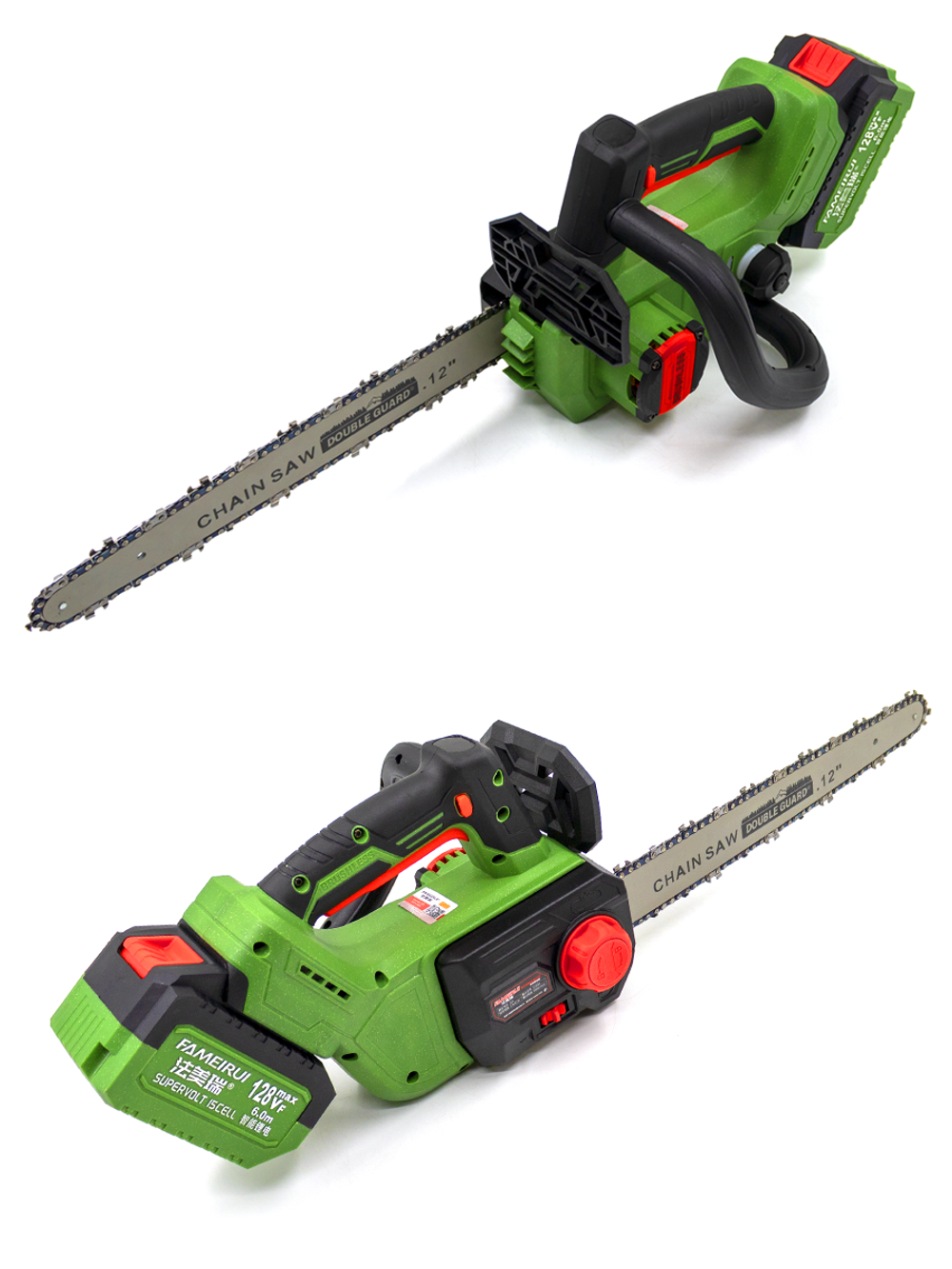 Аккумуляторная цепная пила FAMEIRUI 12″, 21V Li-Ion, бесщеточная