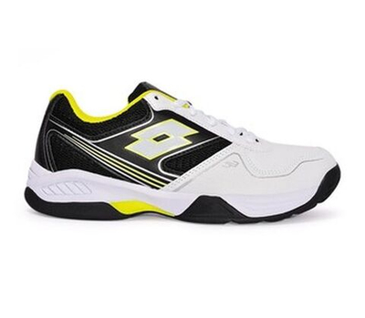 Женские Кроссовки теннисные Lotto Superrapida 400 III W - all white/yellow neo