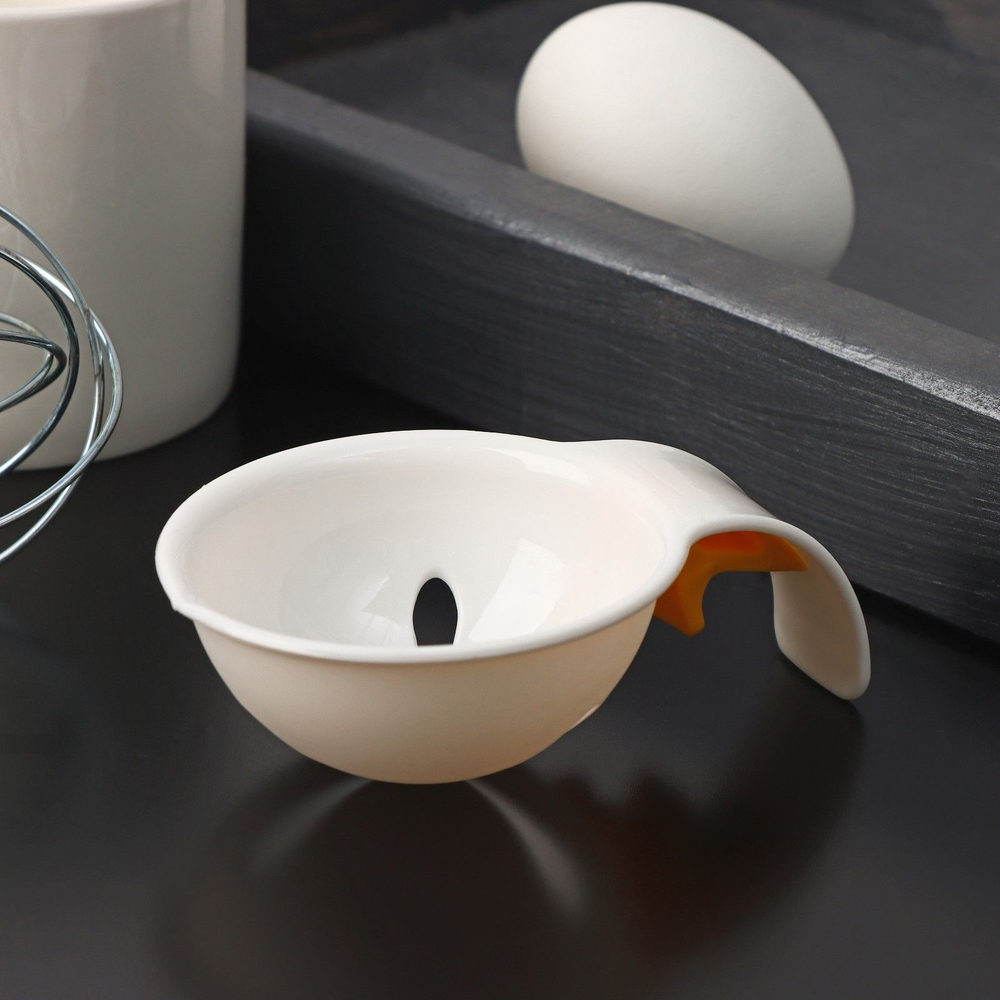 Разделитель для яиц с фиксатором Доляна, 11×7,5×3,5 см, цвет белый