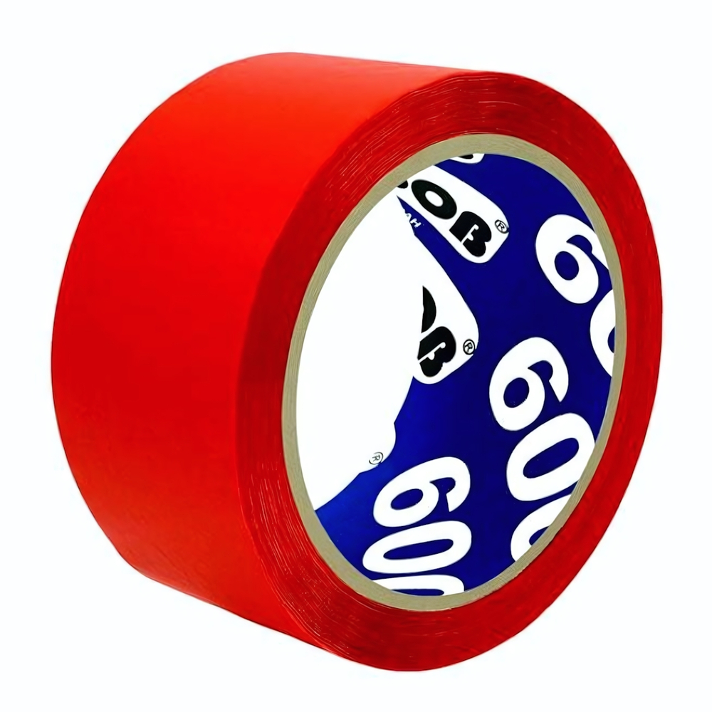 Лента упаковочная (скотч) UNIBOB 48 мм*66 м КРАСНАЯ 45мкм (комплект 6шт.)