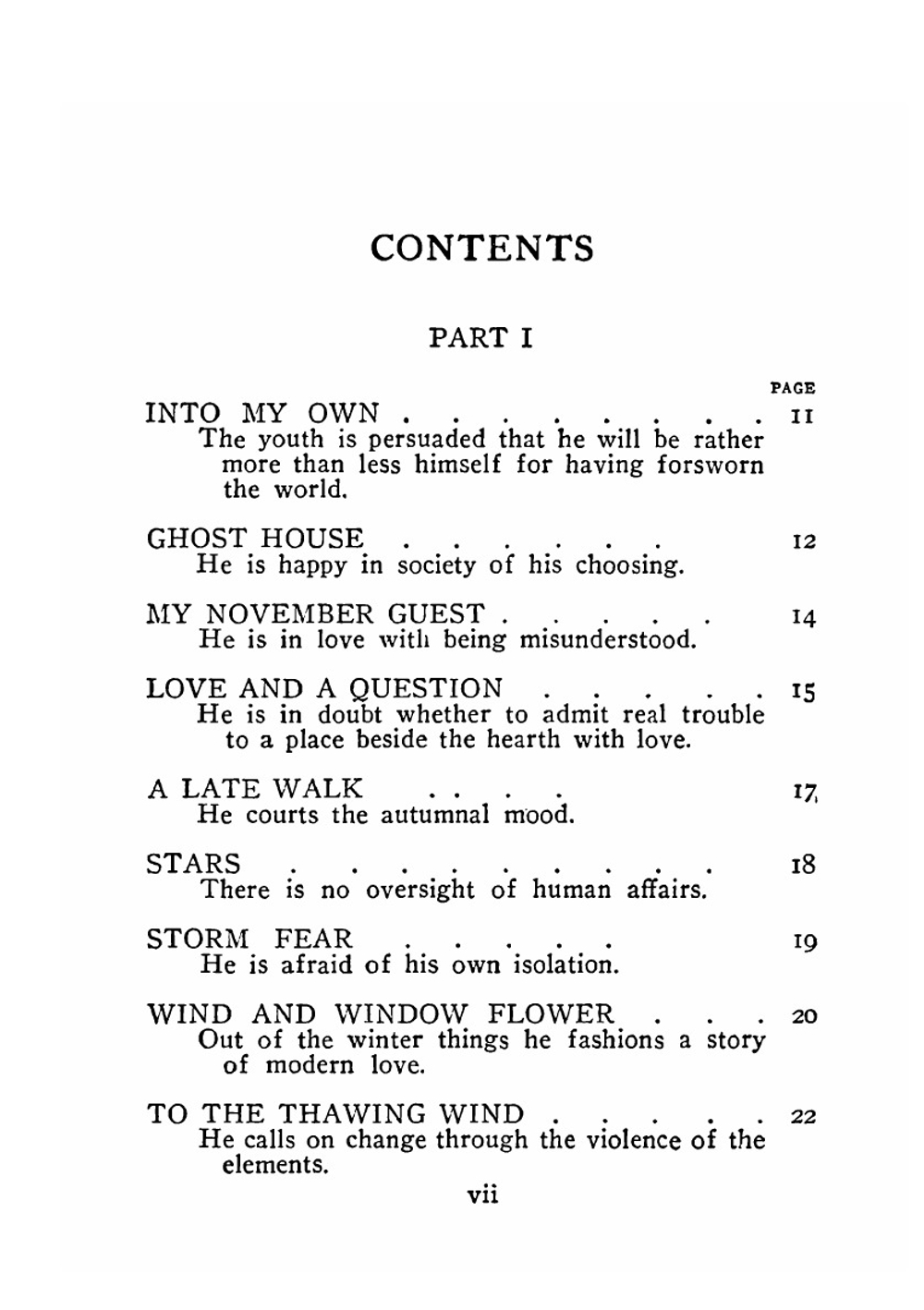 A boy's will | Frost Robert