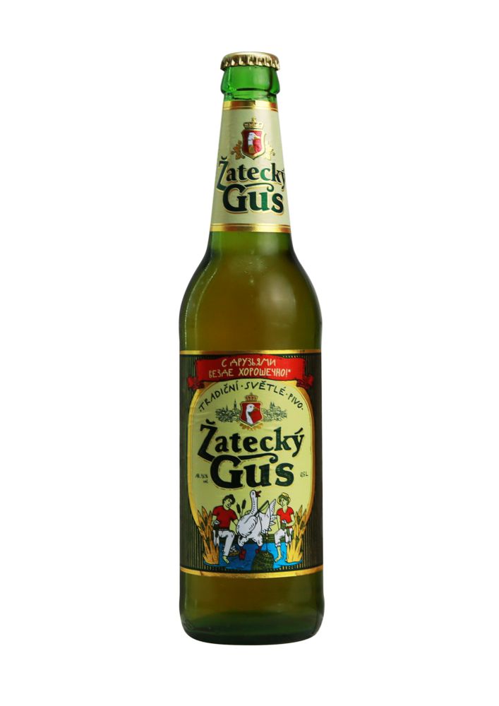 Пиво Zatecky Gus светлое пастеризованное 0.5 л.ст/бутылка
