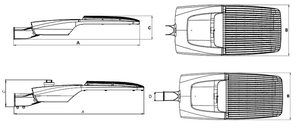 Светильник LED ДКУ MAGISTRAL LED 270W DW2 740 RAL9006 СТ