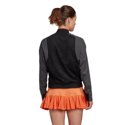 Женская Кофта теннисная Adidas VRCT Primeblue Jacket Women - grey six/black