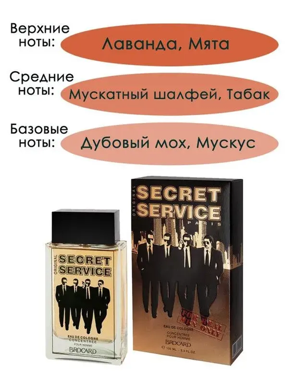 Одеколон для мужчин "SECRET SERVICE ORIGINAL" 100мл Россия