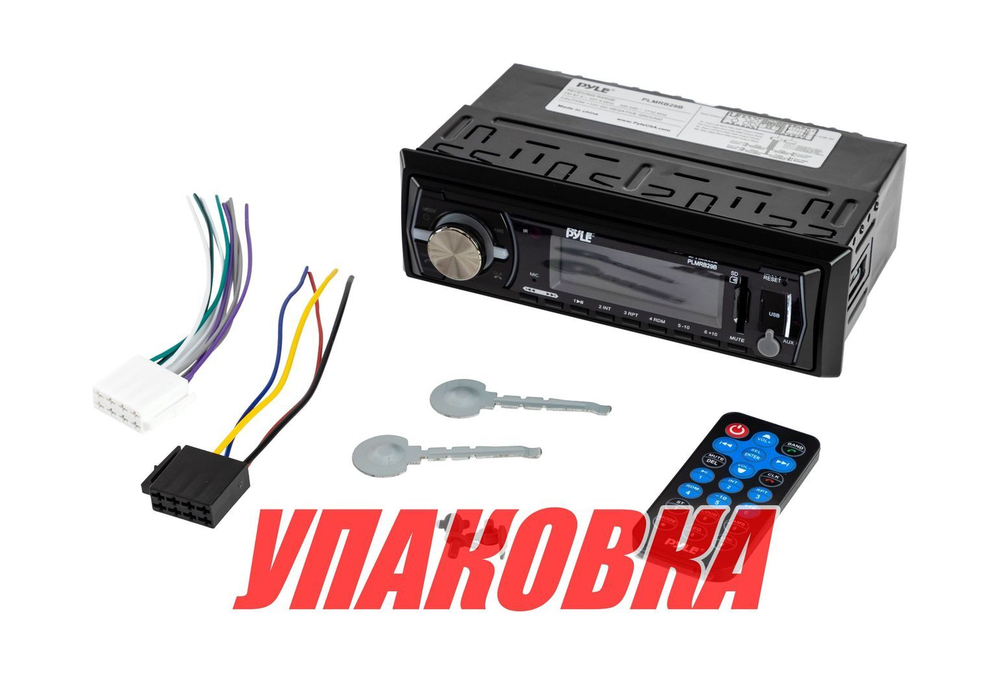 Морская магнитола 1DIN PYLE PLMRB29B (упаковка из 10 шт.)