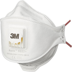 Полумаска противоаэрозольная фильтрующая класс защиты FFP3 NR D, с клапаном выдоха, 3M™ Aura™ 9332+