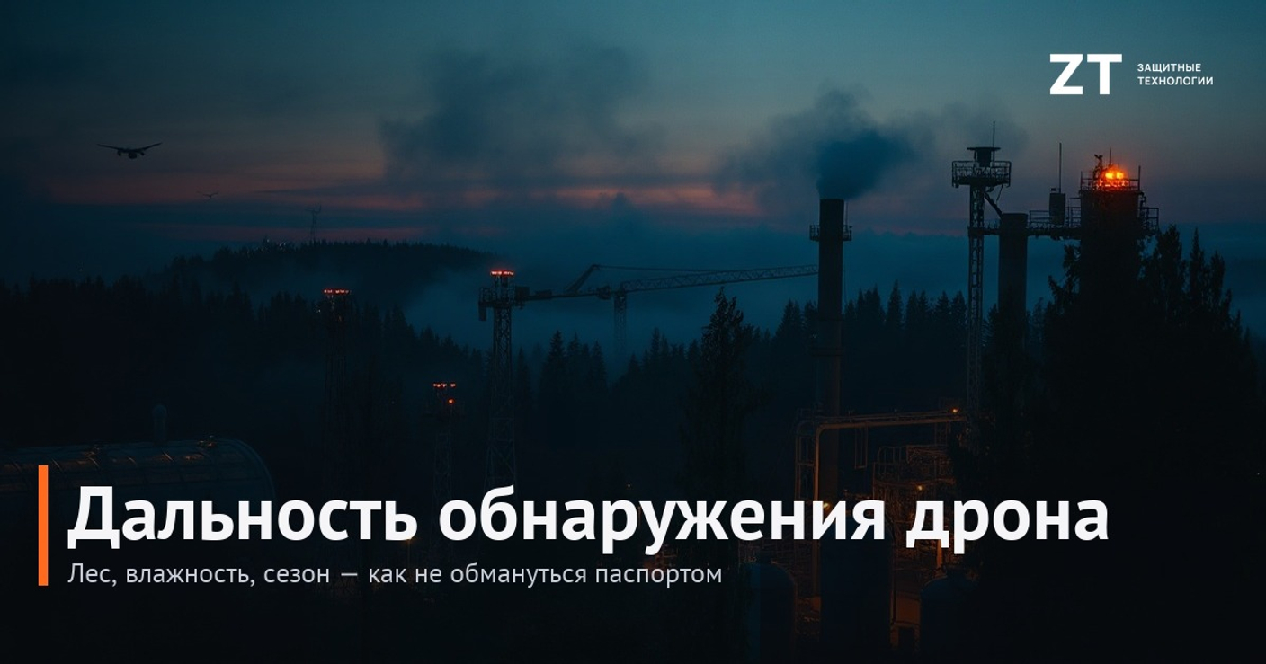 Дальность обнаружения дрона в разных условиях: лес, влажность, сезон — как не обмануться паспортом