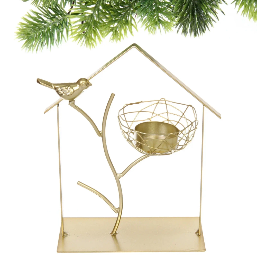 Подсвечник «ШАРМ - Лесное волшебство» 16*9,35*19,5 см, золото