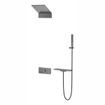 Душевой комплект Vincea Futura VSFW-2F11TGM термостатический встраиваемый, 3 режима, вороненая сталь