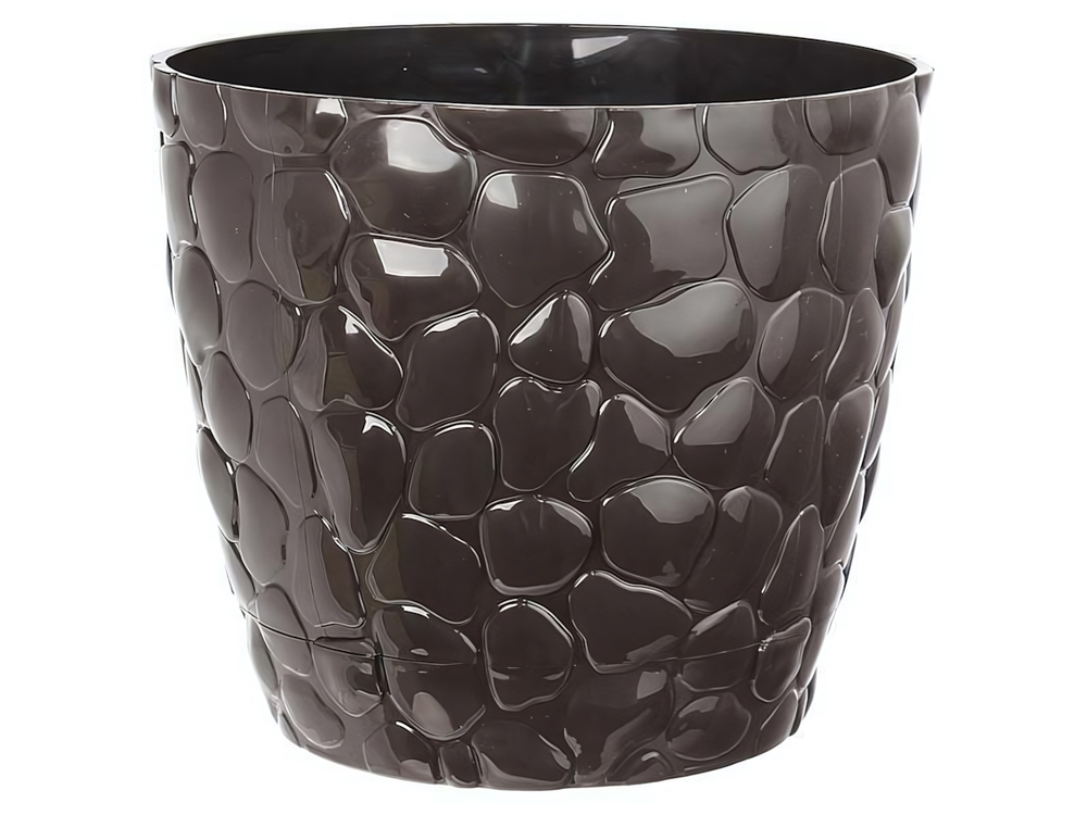 Кашпо Камни 4,8л с подставкой (коричневый)