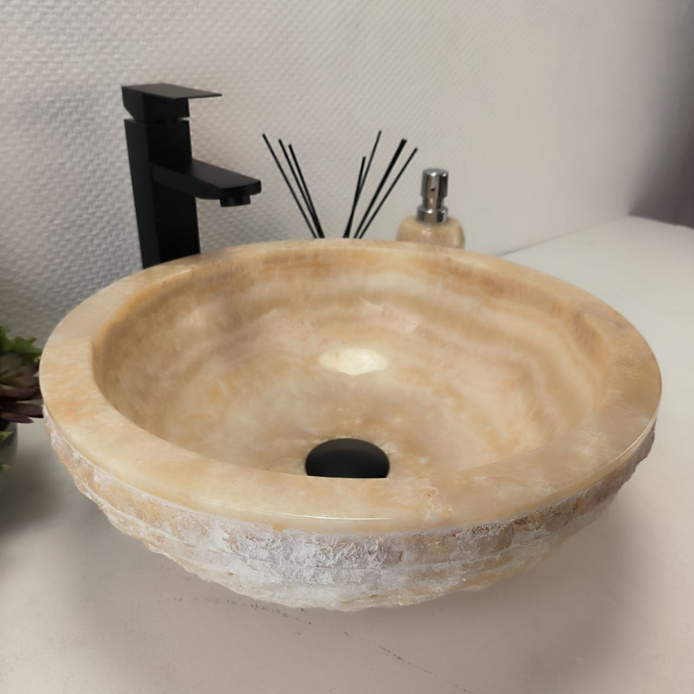 Раковина из оникса Bowl Yellow Marmo BO-62983 40*40*15
