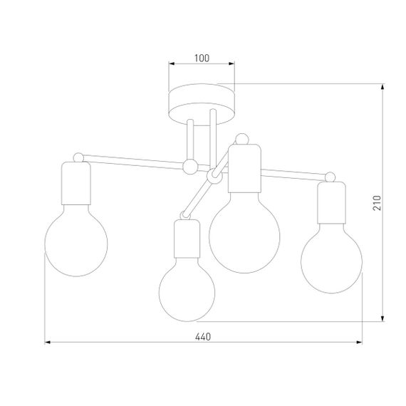Потолочная люстра TK Lighting 1904 Retro