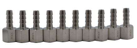 KraftWell KRW-TF814F-10 Фитинг "елочка" 8 мм - F1/4", 10 шт