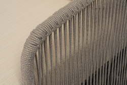 "Альбано" лаунж-зона 5-местная плетеная из роупа (веревки), каркас алюминиевый светло-серый, роуп серый меланж