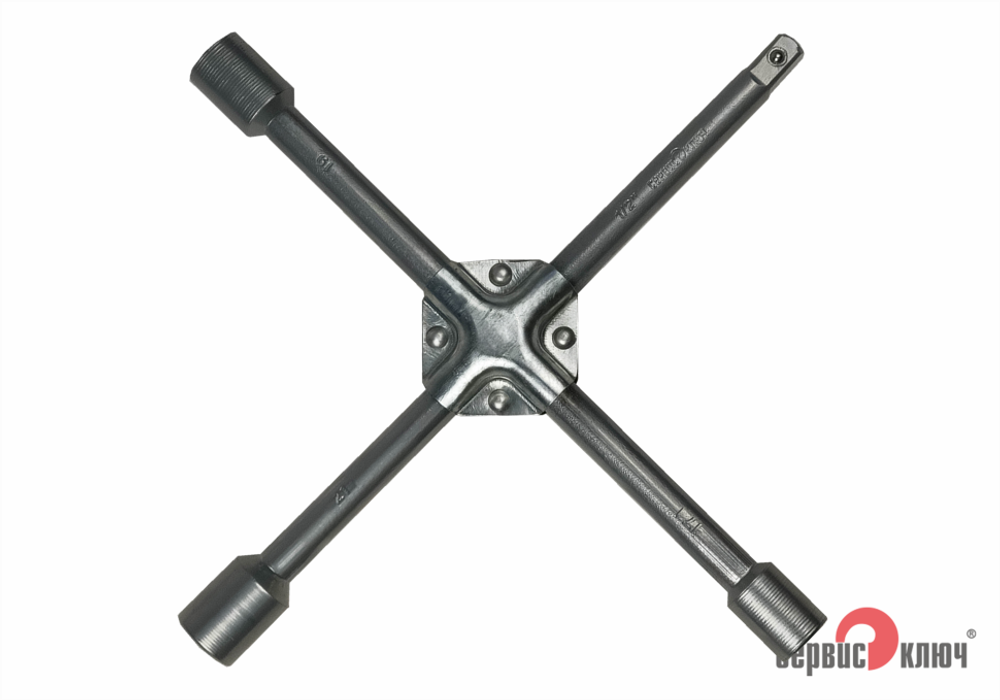 Ключ баллонный крест Сервис Ключ, 17*19*21*1/2", с усиленным центром