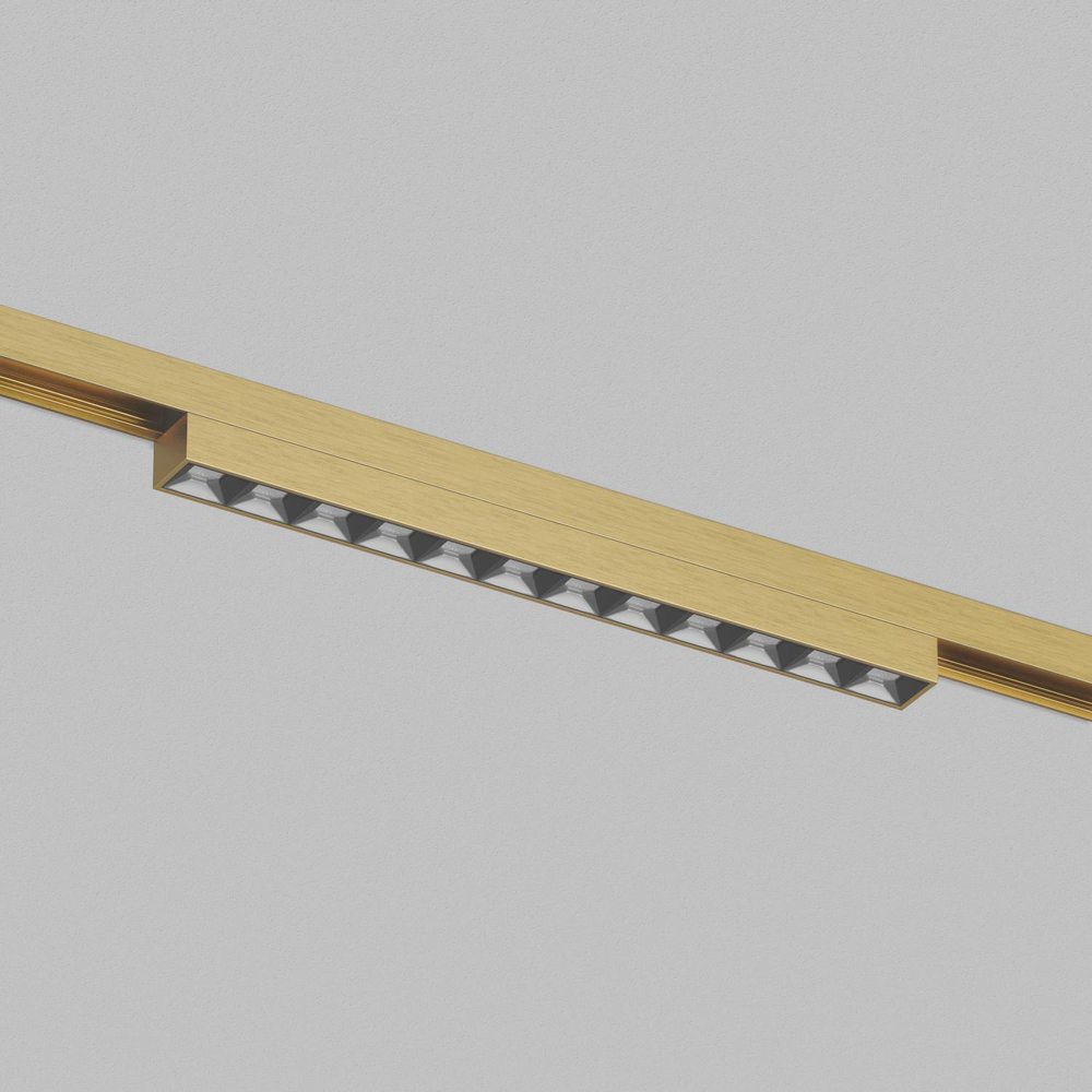 DK5971-SB Светильник трековый SHINE GRILL ZigBee, 48В, 10Вт, 2700-6000K, IP20, сатин. латунь, алюминий