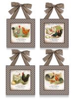 Картины на стену для интерьера набор 4 шт панно для кухни "Ферма" 20*20 см