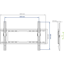Кронштейн для ТВ Kromax IDEAL-102 Vesa до 600x400 32-90' max 40кг black