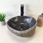 Раковина из речного камня RS-66031 37х33х15 из натурального камня