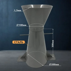 Конус КА (Абрамса) с воронкой для определения подвижности бетонной смеси по ГОСТ 10181 -2014 г.