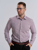 Сорочка мужская VESTER длинный рукав, клетка, хлопок/пэ/вискоза 68814 28