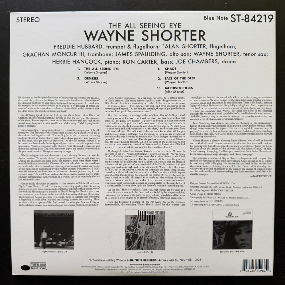 Wayne Shorter ‎– The All Seeing Eye (США 2021г.)