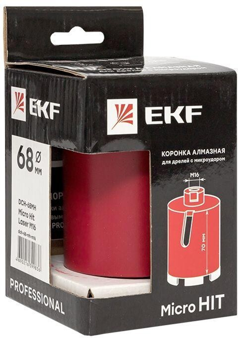 Коронка алмазная EKF dch-68-mh-m16
