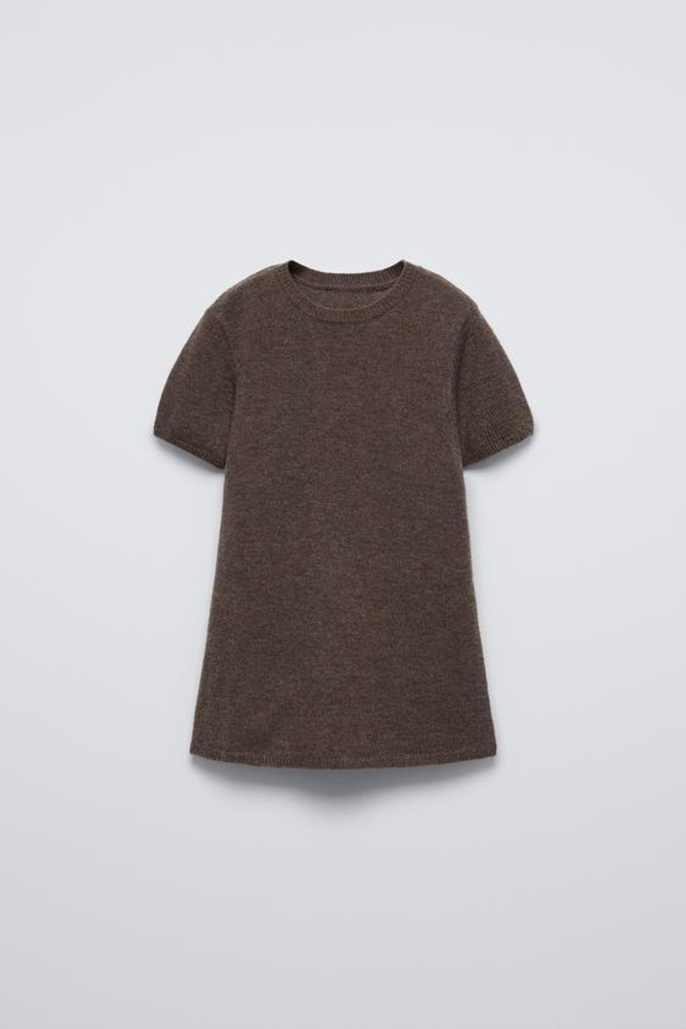 ZARA ПЛАТЬЕ ИЗ 100% ШЕРСТИ, ШОКОЛАДНЫЙ