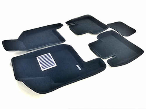 Коврики салона для LADA Priora (2007-2018) Euromat 3D Lux черные. Арт. EM3D-005307