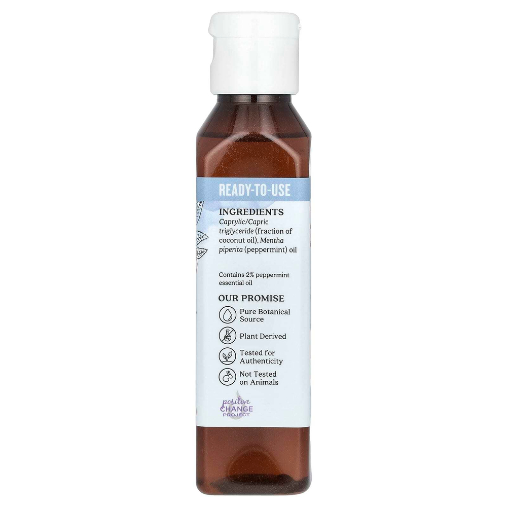 Aura Cacia, Чистое эфирное масло во фракционированном кокосовом масле, перечная мята, 118 мл (4 жидк. унц.)